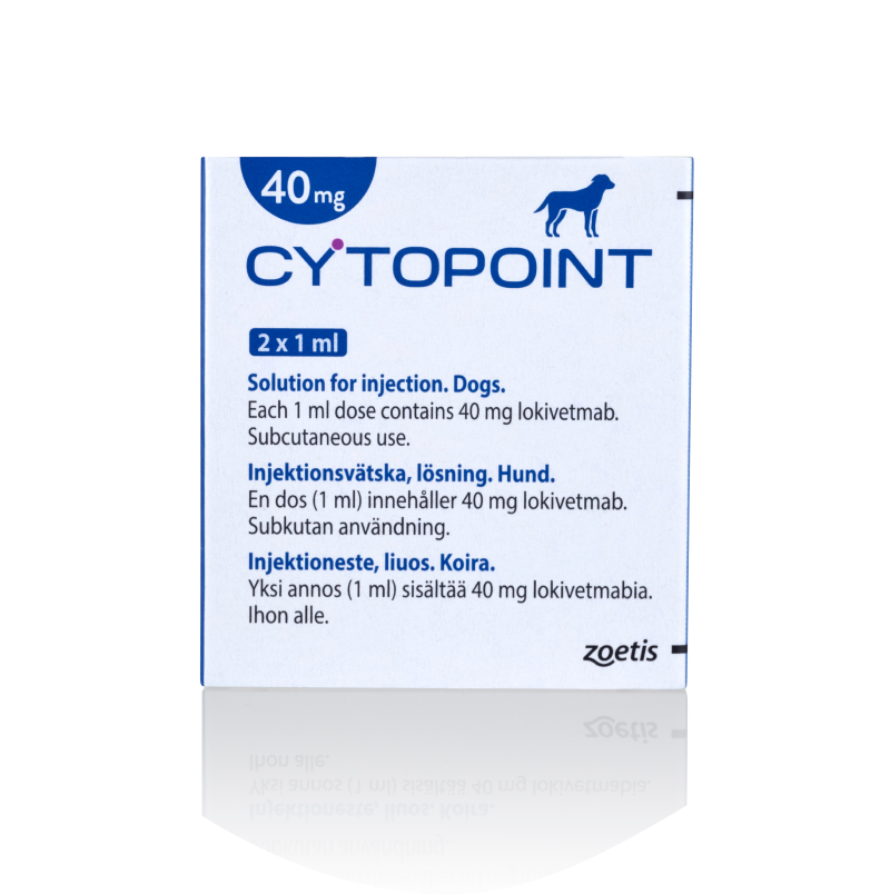 Cytopoint 40mg box for dog injection.